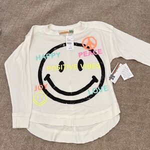 Vintage Havana Cream Smiley Face Graphic Sweatshirt-NWT size L